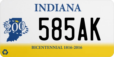 IN license plate 585AK