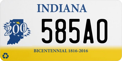 IN license plate 585AO