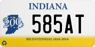 IN license plate 585AT