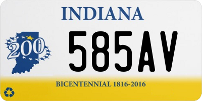 IN license plate 585AV