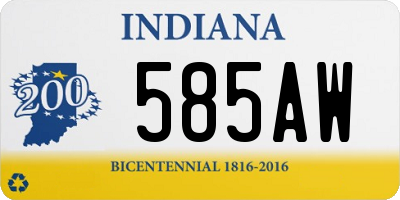 IN license plate 585AW