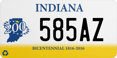 IN license plate 585AZ