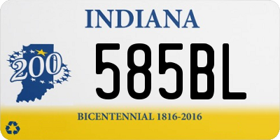 IN license plate 585BL