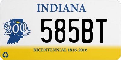 IN license plate 585BT