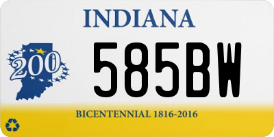 IN license plate 585BW