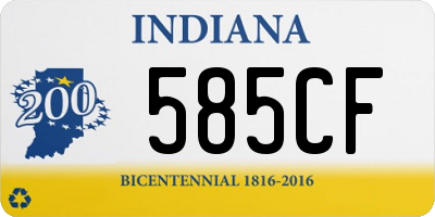 IN license plate 585CF