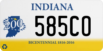 IN license plate 585CO