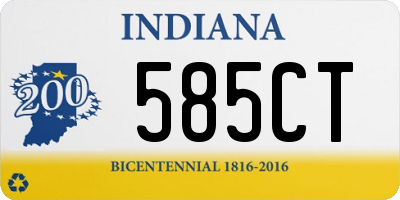 IN license plate 585CT