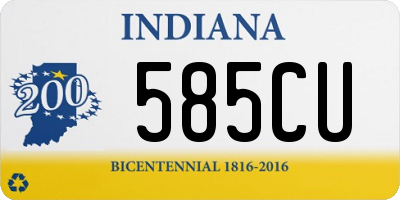 IN license plate 585CU