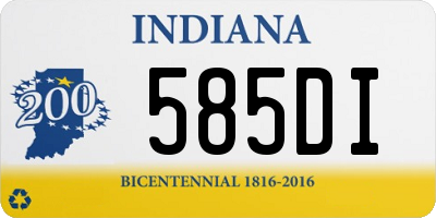 IN license plate 585DI