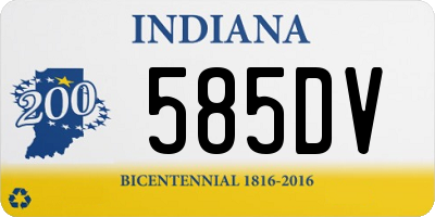 IN license plate 585DV