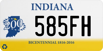 IN license plate 585FH