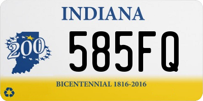 IN license plate 585FQ