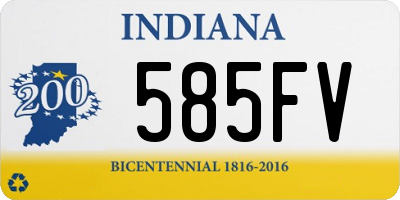 IN license plate 585FV