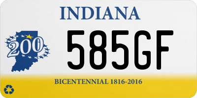 IN license plate 585GF