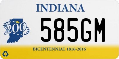 IN license plate 585GM