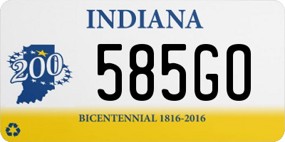 IN license plate 585GO