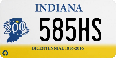 IN license plate 585HS