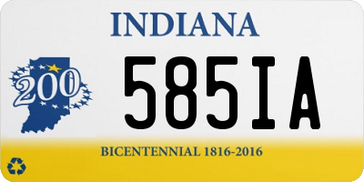 IN license plate 585IA
