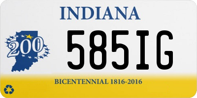 IN license plate 585IG