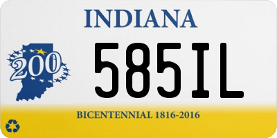 IN license plate 585IL