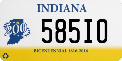 IN license plate 585IO