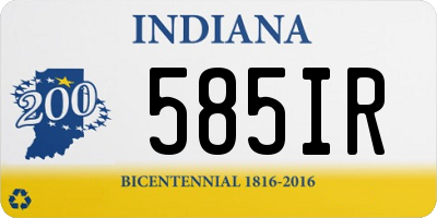 IN license plate 585IR