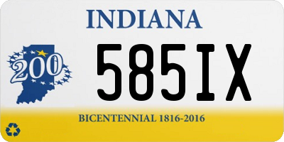 IN license plate 585IX