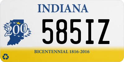 IN license plate 585IZ