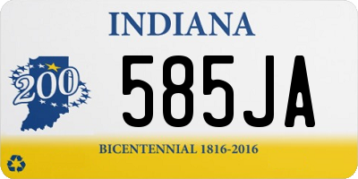 IN license plate 585JA