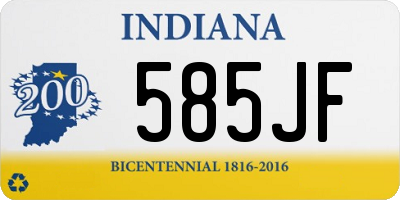 IN license plate 585JF