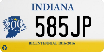 IN license plate 585JP