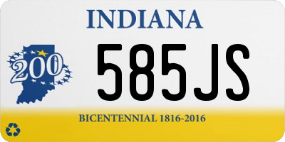 IN license plate 585JS