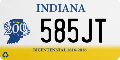 IN license plate 585JT