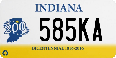 IN license plate 585KA