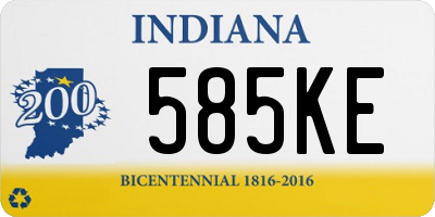 IN license plate 585KE