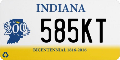 IN license plate 585KT