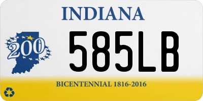 IN license plate 585LB