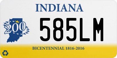 IN license plate 585LM