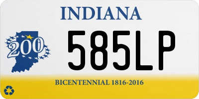 IN license plate 585LP