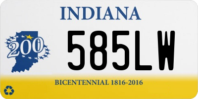 IN license plate 585LW