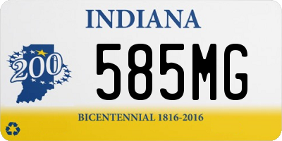 IN license plate 585MG