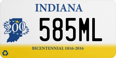 IN license plate 585ML