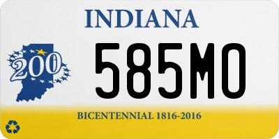 IN license plate 585MO