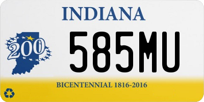 IN license plate 585MU