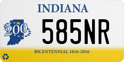 IN license plate 585NR