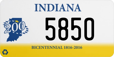 IN license plate 585O