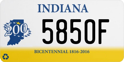 IN license plate 585OF