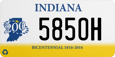 IN license plate 585OH