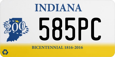 IN license plate 585PC